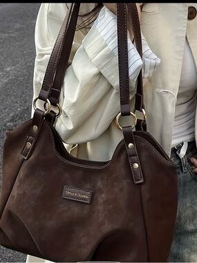Classic Brown Women's Shoulder Bag